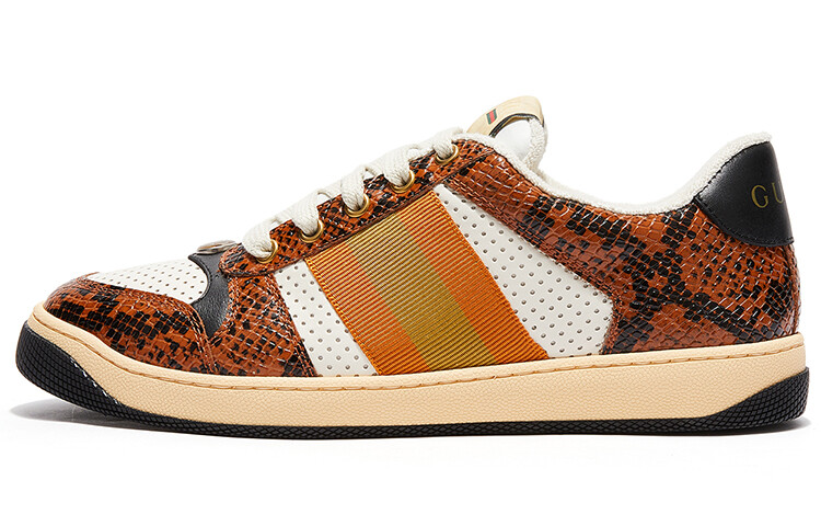 

GUCCI Screener Стильная мужская обувь для скейтбординга, Brown/White
