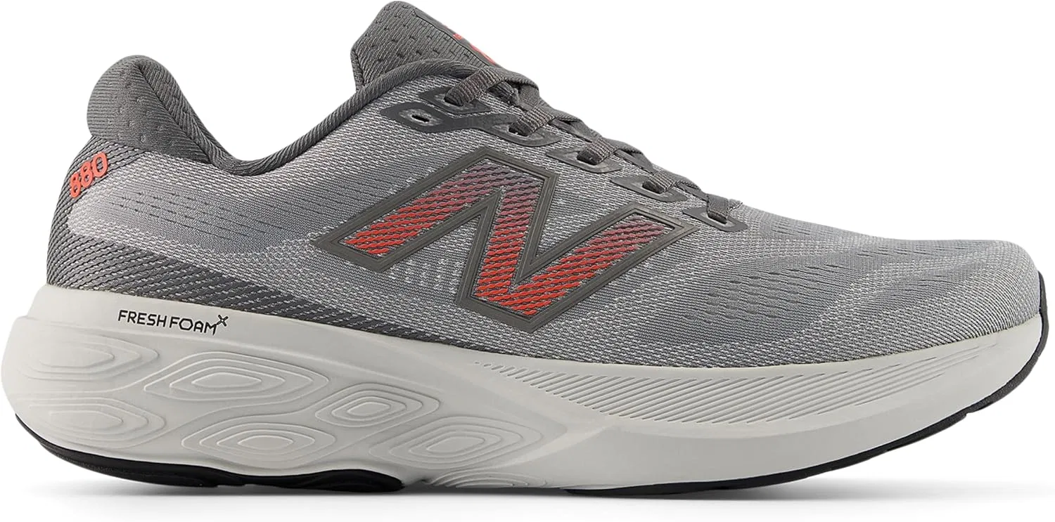 Мужские беговые кроссовки New Balance M880k15, Slate Grey Reflection Urgent Red — фото 3