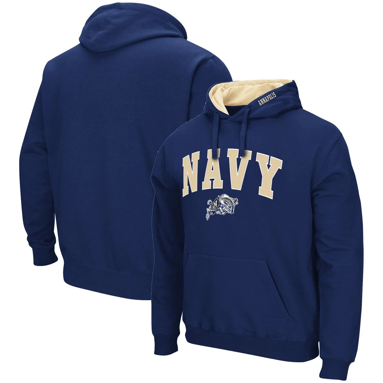

Мужской темно-синий пуловер с капюшоном Midshipmen Arch & Logo 3.0 Colosseum