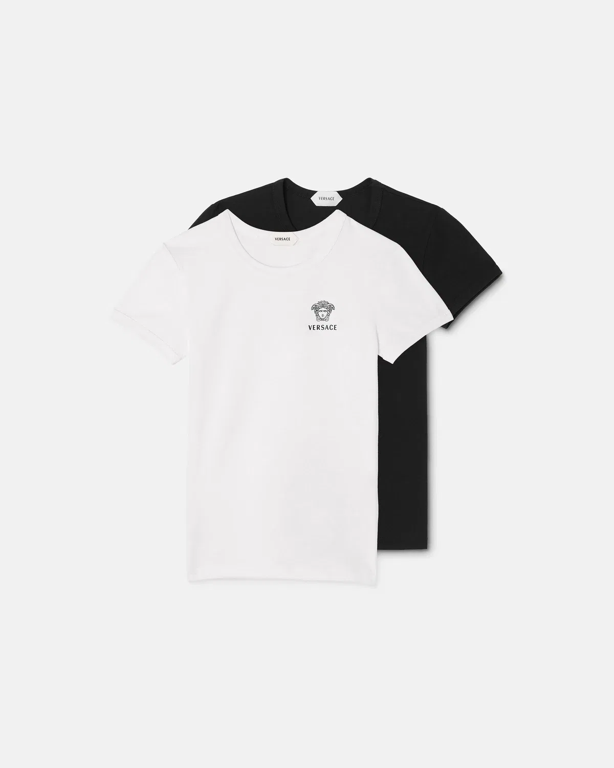 Детская футболка из хлопкового джерси с вышивкой, 2 шт VERSACE, мультиколор