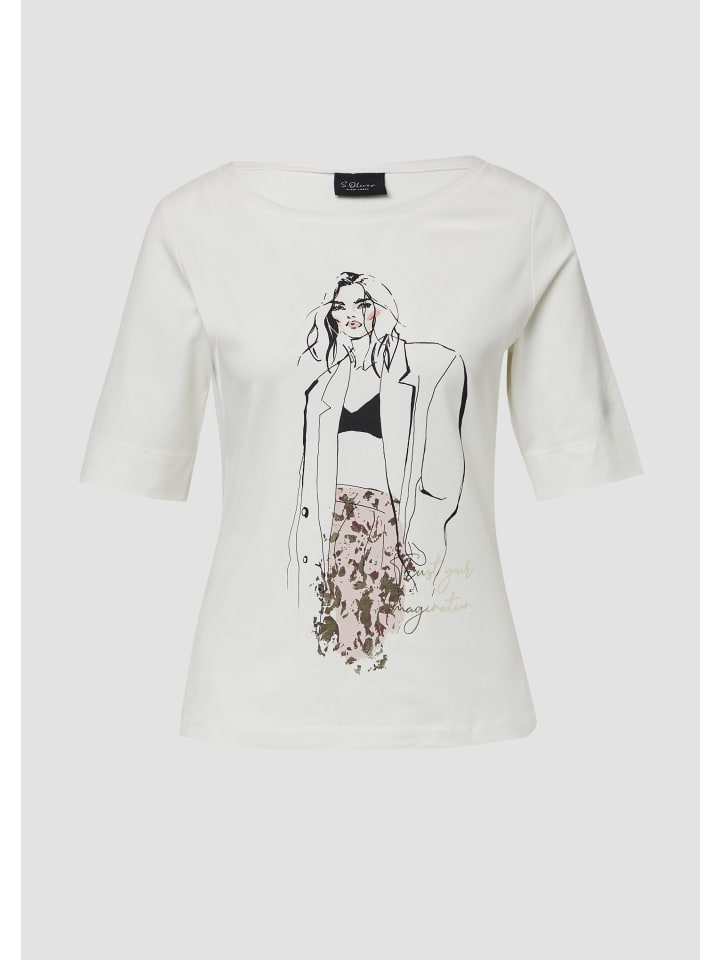 

Футболка в цвете 02D1_cream s.Oliver, Хаки, Футболка в цвете 02D1_cream s.Oliver