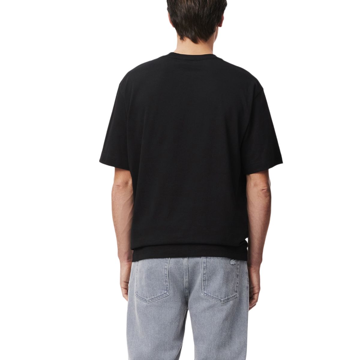 Футболка Loose Fit Heavy Badge LACOSTE, черный — фото 4