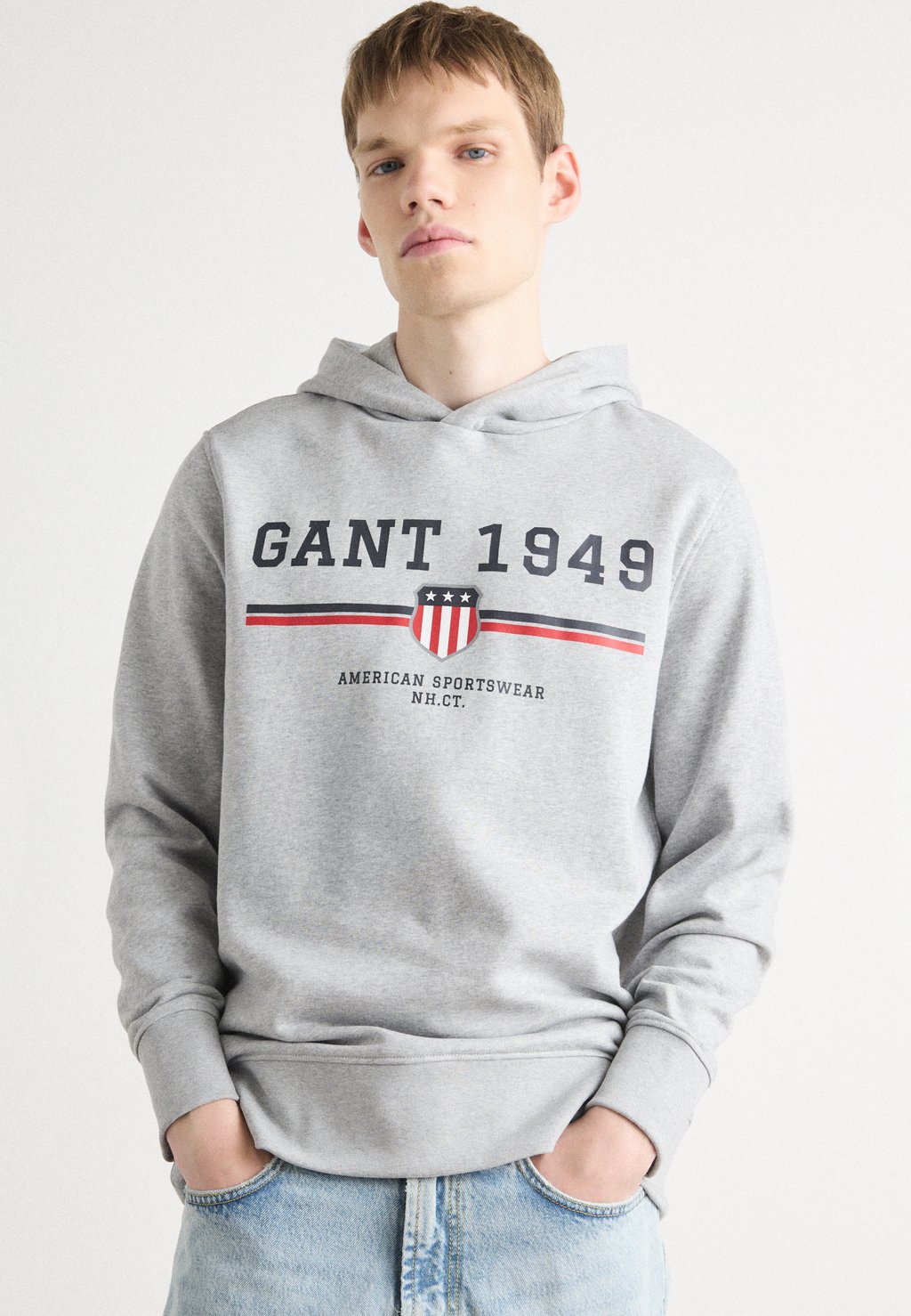 

Толстовка с капюшоном GRAPHIC HOODIE - Sweatshirt GANT, серый