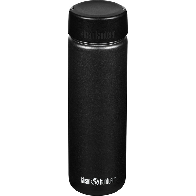 

Питьевая бутылка с широкой крышкой-петлей Klean Kanteen, черный