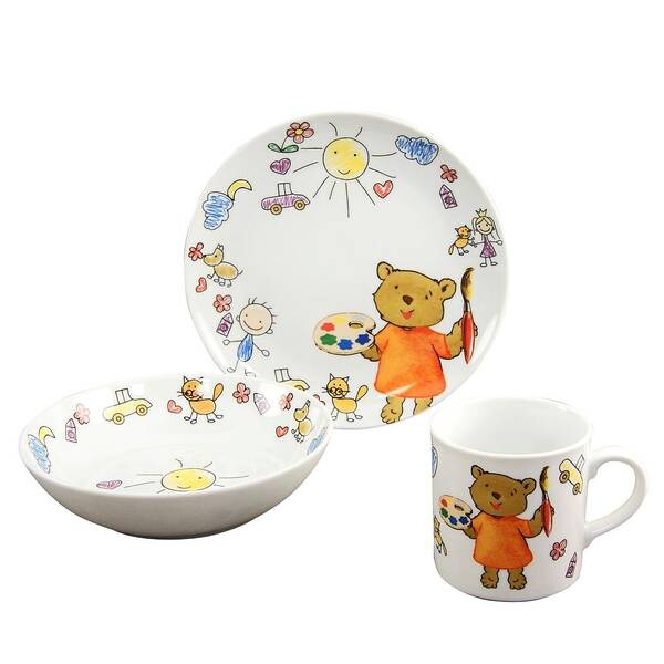 

Детский сервиз тедди Creatable, белый