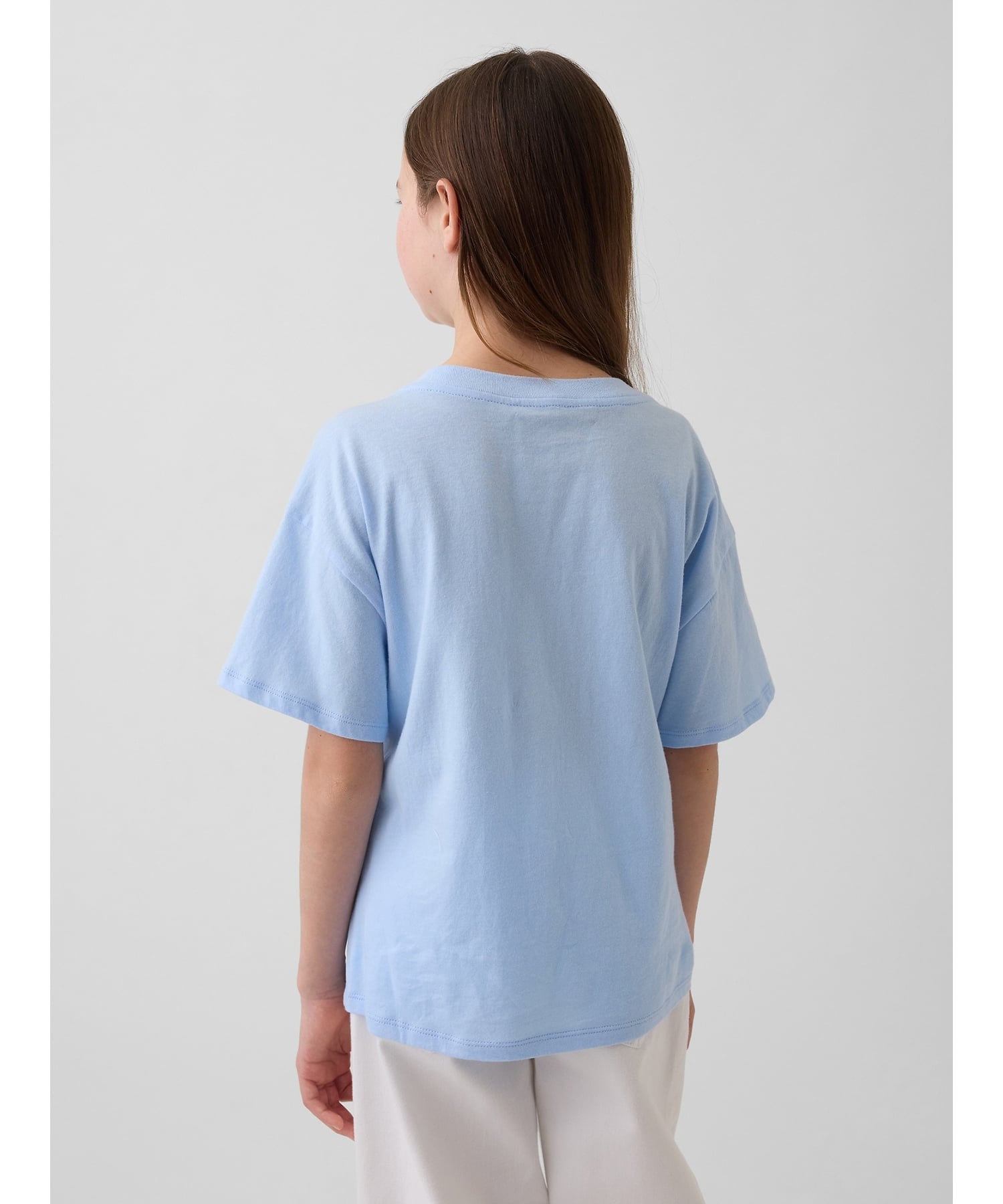 Футболка с принтом в виде переворота и пайетками (K)GapKids x Disney Oversized Flippy Transformation GAP, CERULEAN_BLUE_402 — фото 2