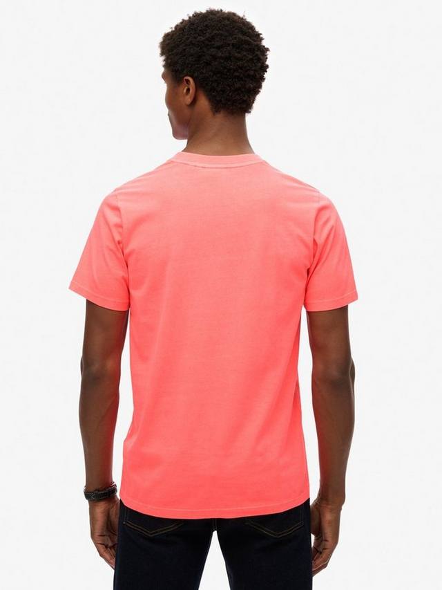 Винтажная футболка с неоновым логотипом в расслабленном крое Superdry, Hyper Fire Coral — фото 2