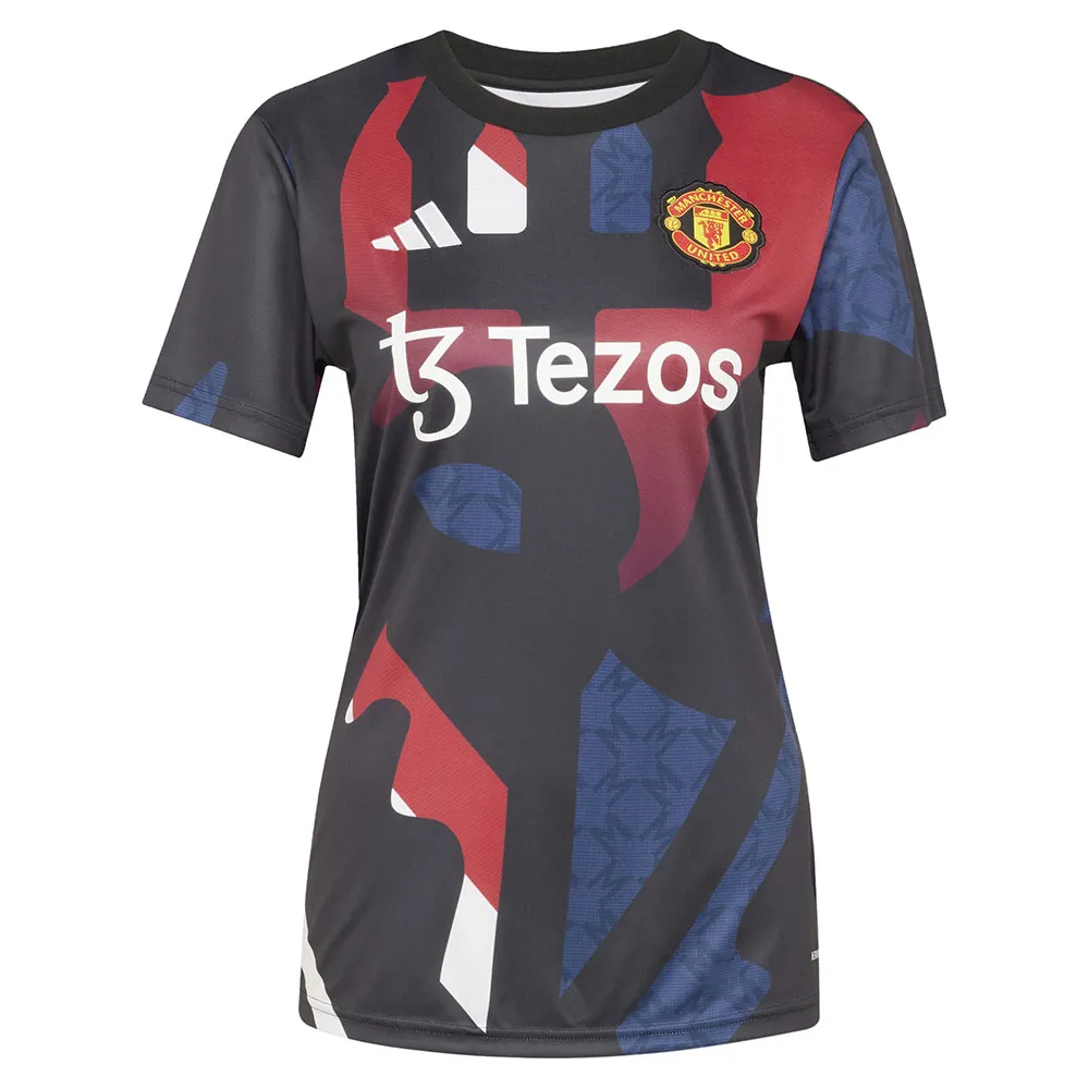 Футболка с коротким рукавом adidas Manchester United 24/25 pre match Woman, разноцветный — фото 3