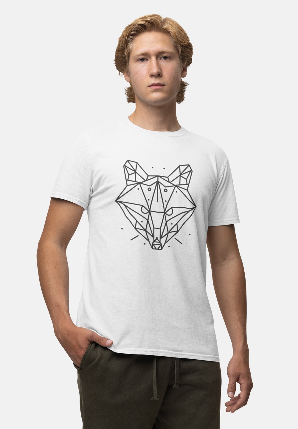 

Футболка с принтом FOX LINEART Reverve Fashion, белый