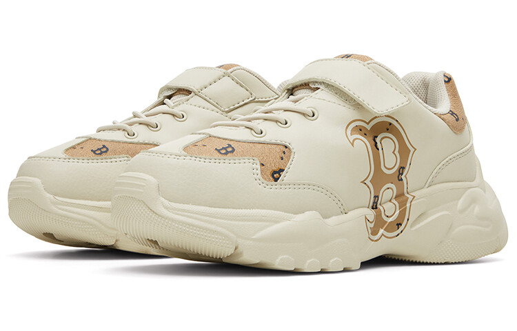 Толстые детские кроссовки GS Low-top молочно-белые Mlb, слоновая кость — фото 3