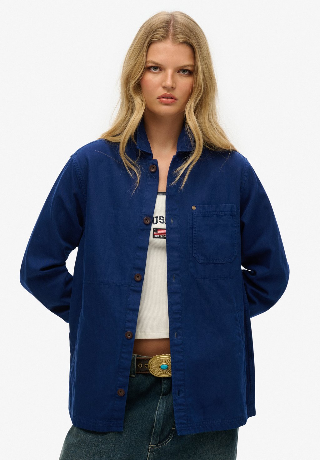 

Летняя куртка THE MERCHANT STORE Superdry, синий