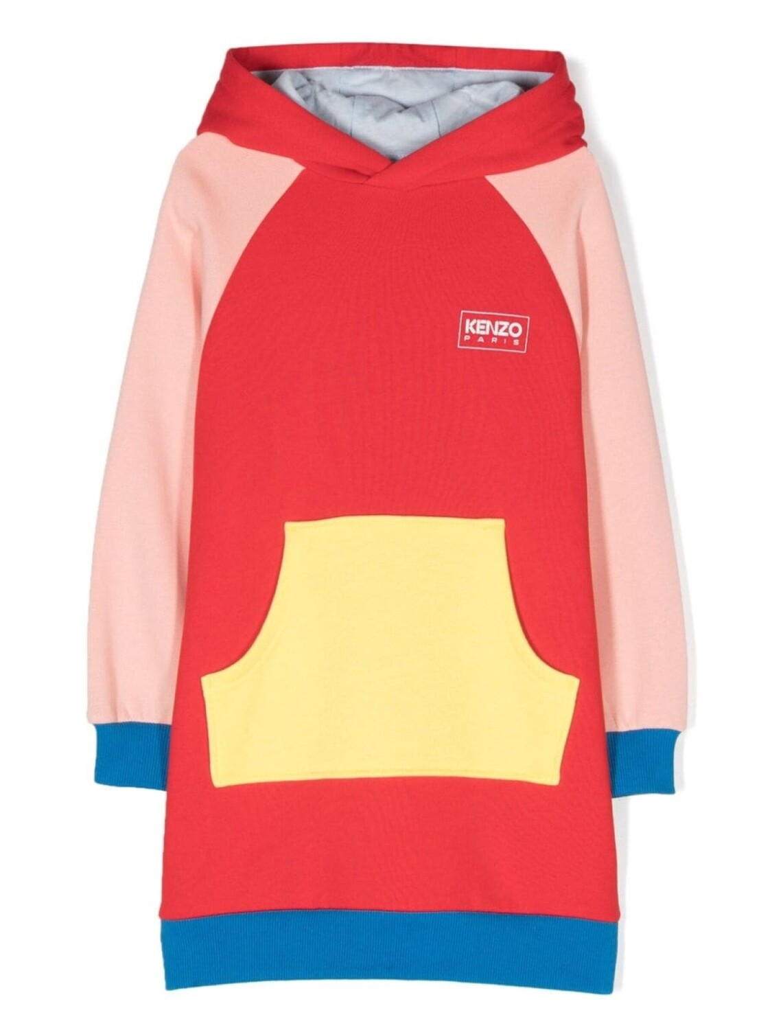 

Kenzo Kids платье со вставками и капюшоном, красный