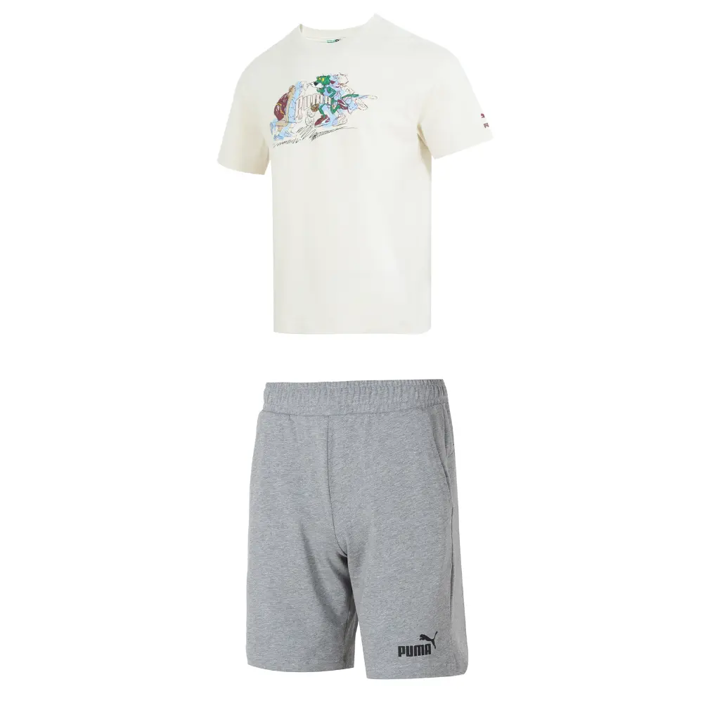 

Повседневная спортивная одежда для мужчин Белый + серый Puma, серый