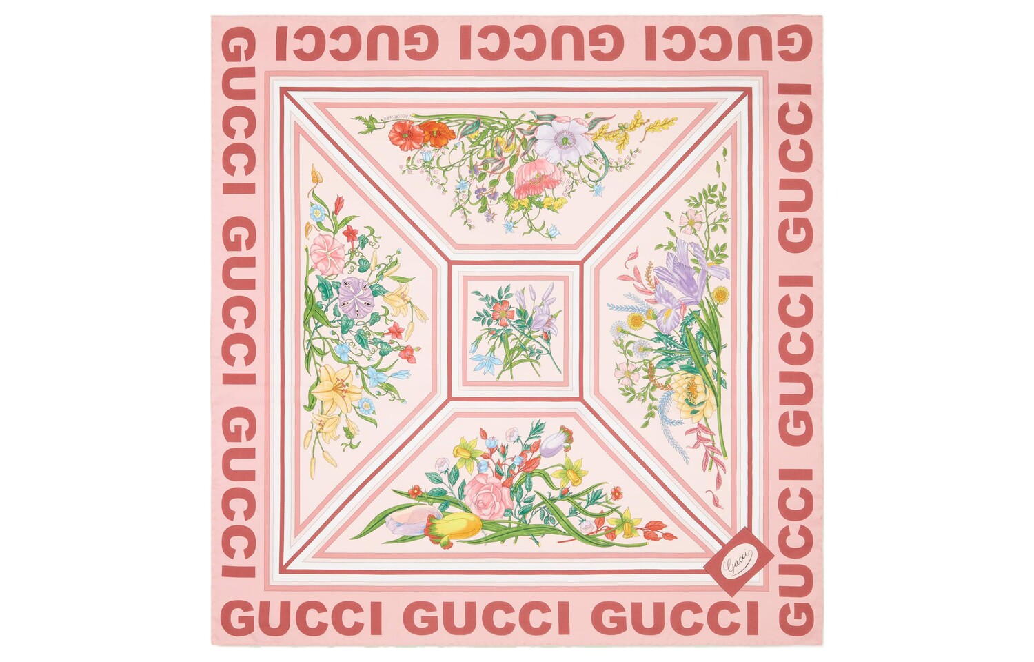 

Шарф шелковый Gucci женский, розовый
