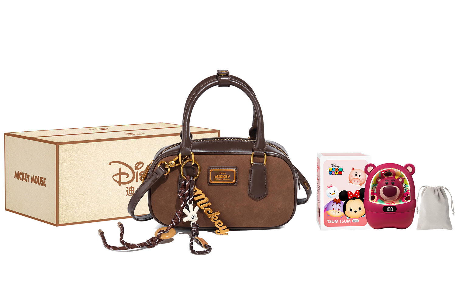 

Disney Женская кожаная сумка через плечо, Coffee+Disney Hand Warmer Power Bank