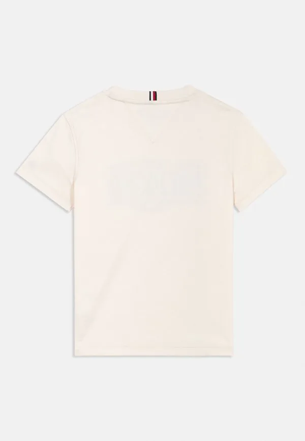 Футболка из трикотажа интерлок с вышивкой логотипа. Tommy Hilfiger, Ancient White — фото 2