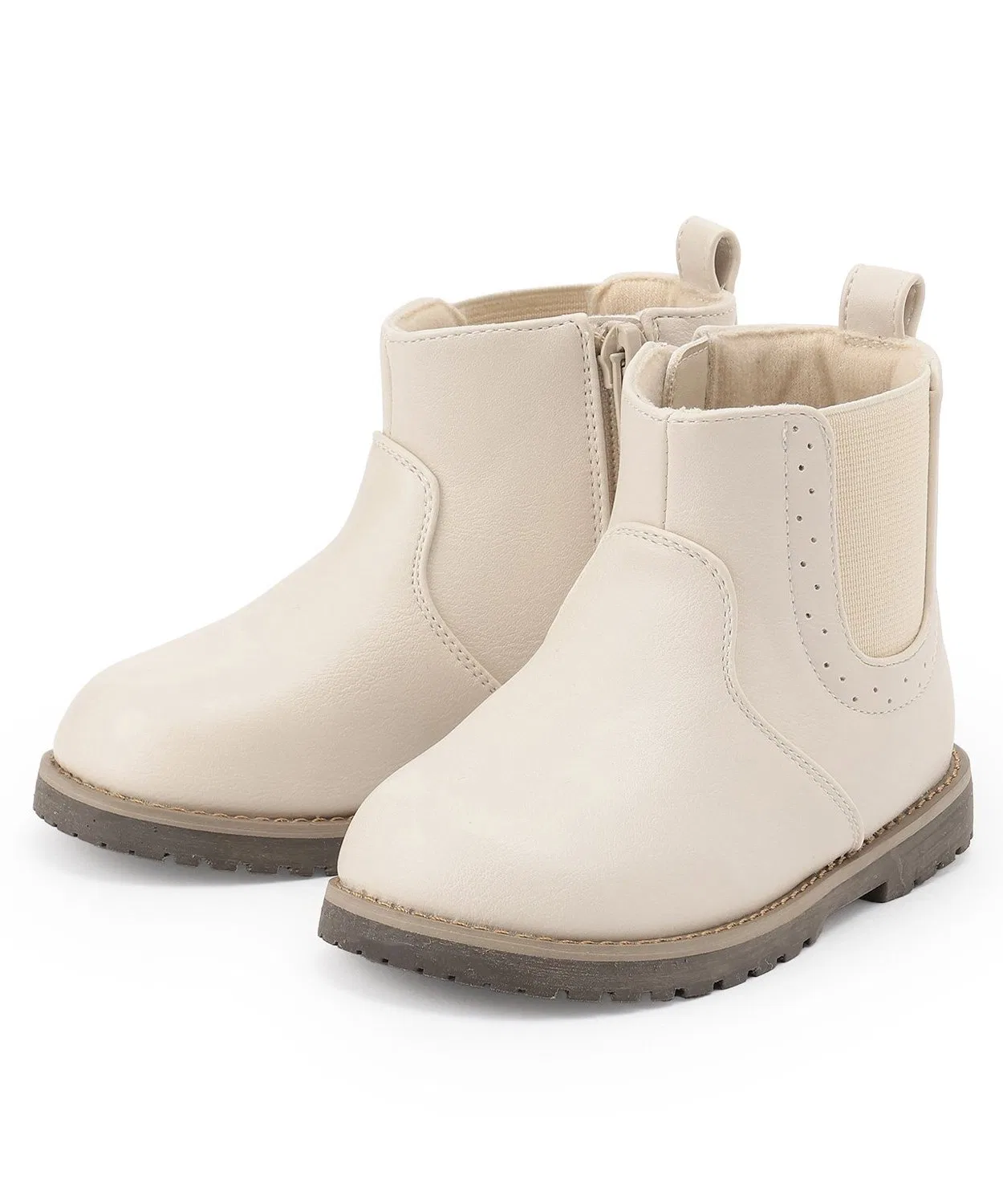 Ботинки side gore из искусственной кожи, бежевые