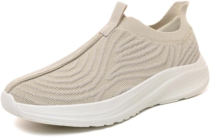 

Мужские повседневные спортивные кроссовки из сетчатого материала с закругленным носком, толстой подошвой, нескользящей поверхностью, подходят для ходьбы и повседневной носки Igzbibg, белый