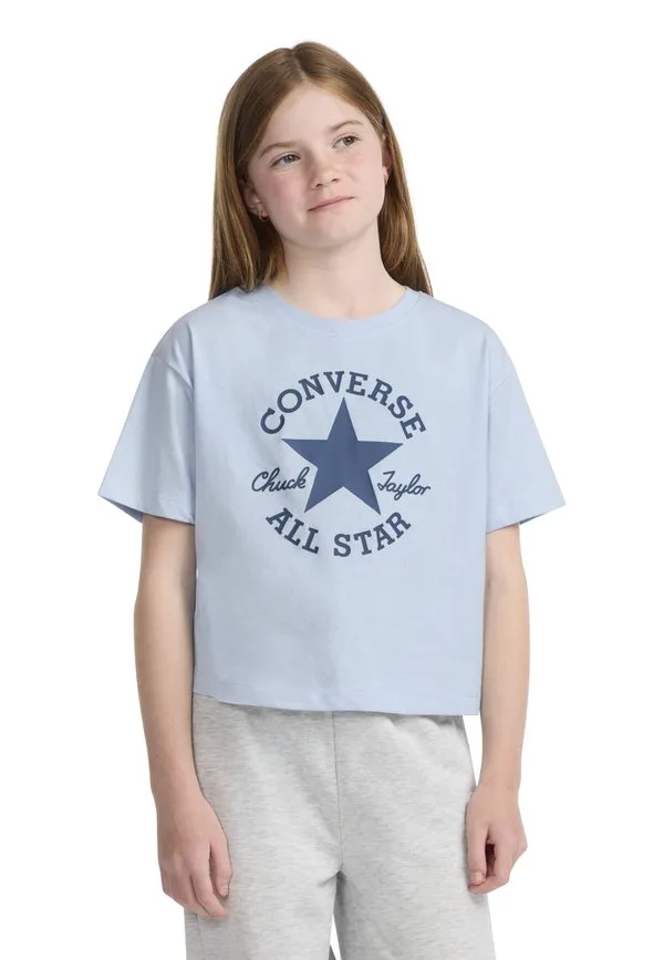 Футболка с принтом в виде фрагментов ткани Converse, Blue It