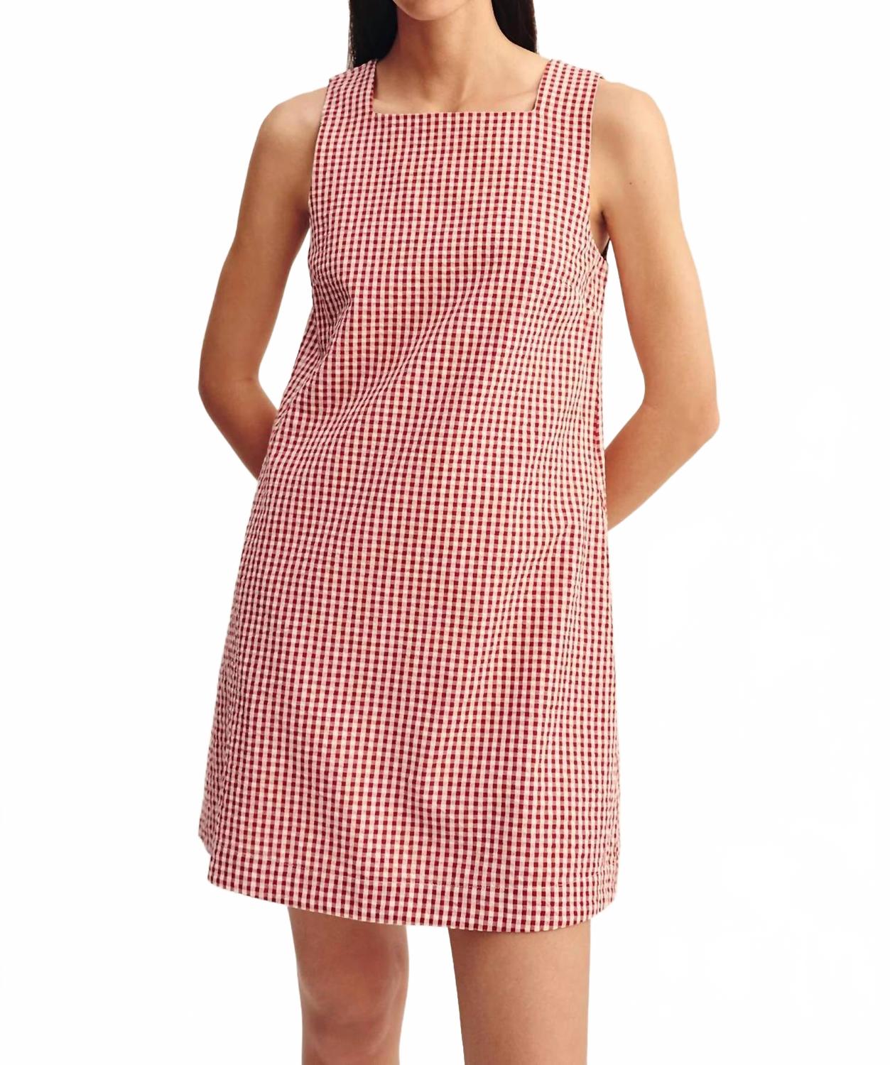 

POSSE Мини-платье Emma Shift в красную клетку