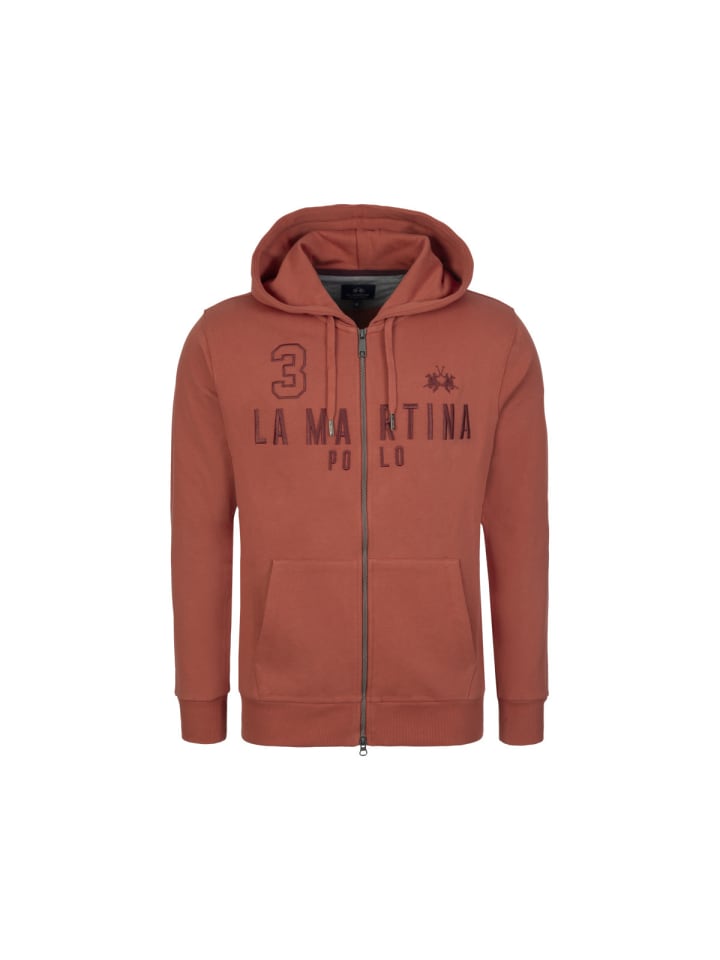 

Толстовка MBF305 оранжевого цвета La Martina, Оранжевый, Толстовка MBF305 оранжевого цвета La Martina