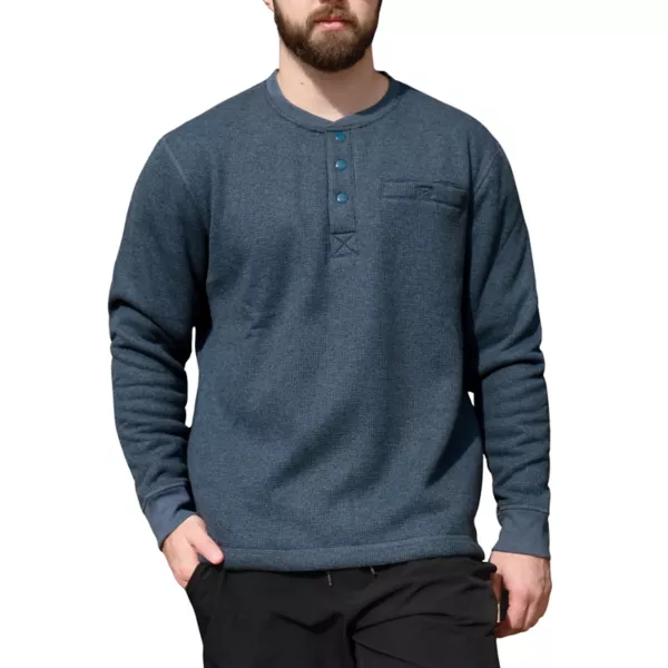 

Мужской пуловер вафельной вязки на подкладке из шерпы Victory Outfitters, синий