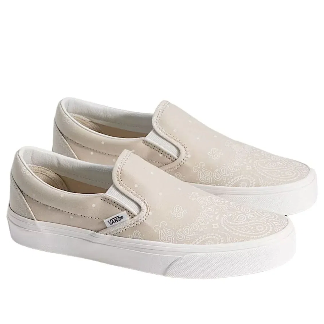 Слипоны Vans Classic Slip-On 'Oatmeal Beige White' VN000D6YOTM, бежевый — фото 2