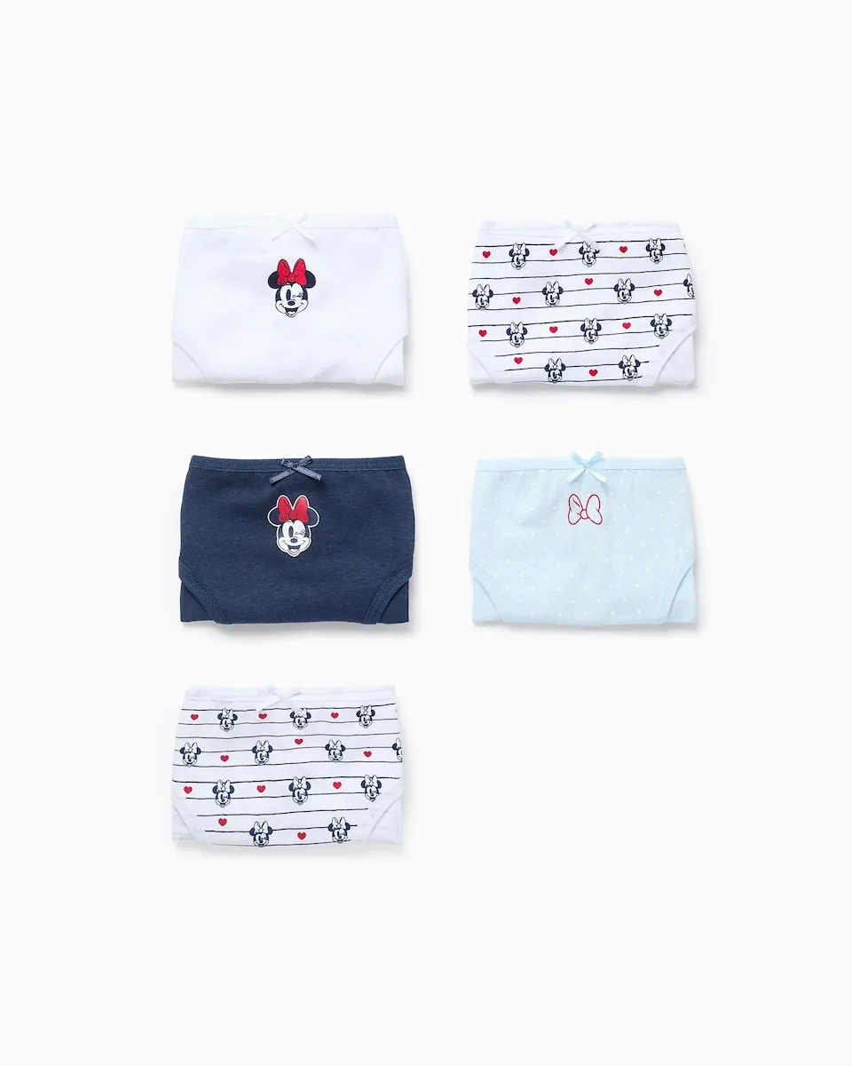 

Набор из 5 боди для девочки с мотивом Минни и бантиком Zippy, белый