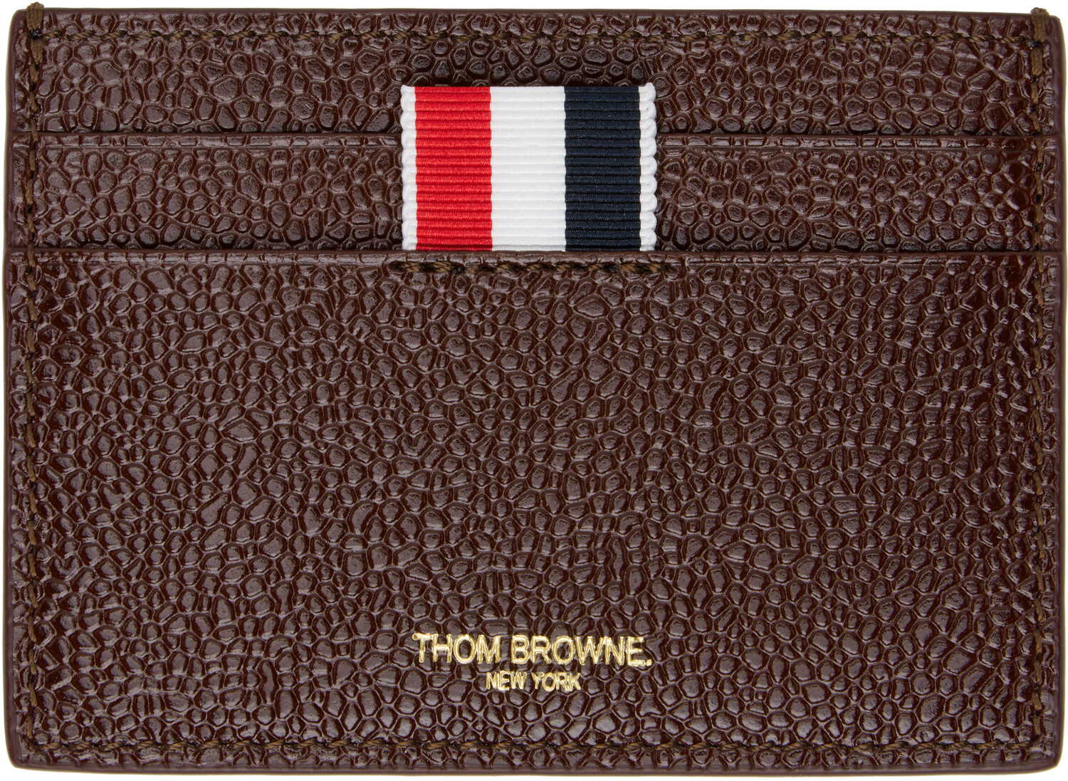 

Кожаный держатель для карт Lucido Thom Browne, Burgundy