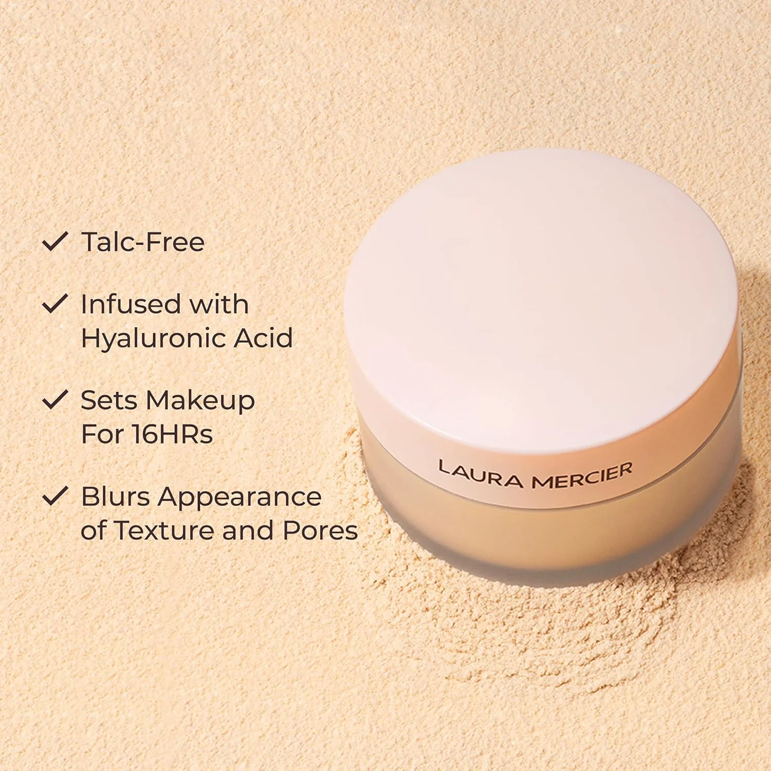 Набор из рассыпчатой ​​фиксирующей пудры Laura Mercier Translucent Talc-Free Ultra-Blur и водостойкой прессованной пудры Waterproof Pressed Powder Bundle, оттенок Medium Deep. — фото 4