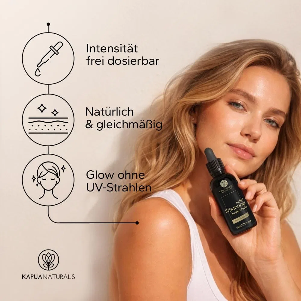 Концентрированные капли-автозагар для лица с пептидным бустером ‎Kapua Naturals — фото 2