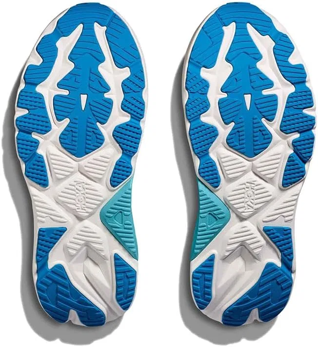 Мужские беговые кроссовки HOKA Clifton 10 Wide, Black Skyward Blue — фото 2