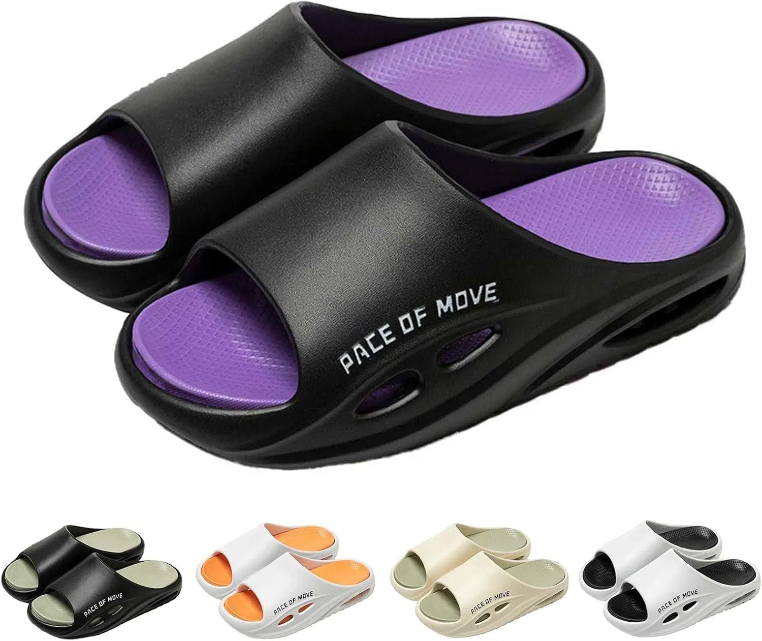 Badelatschen Herren Badeschlappen Тапочки Badeschuhe-Herren Männer Latschen Sommer Pantoletten Шлепанцы Schlappen Badeschuhe Hallenschuhe Biolatschen Sandalen & Für RYTEJFES, Purple — фото 2