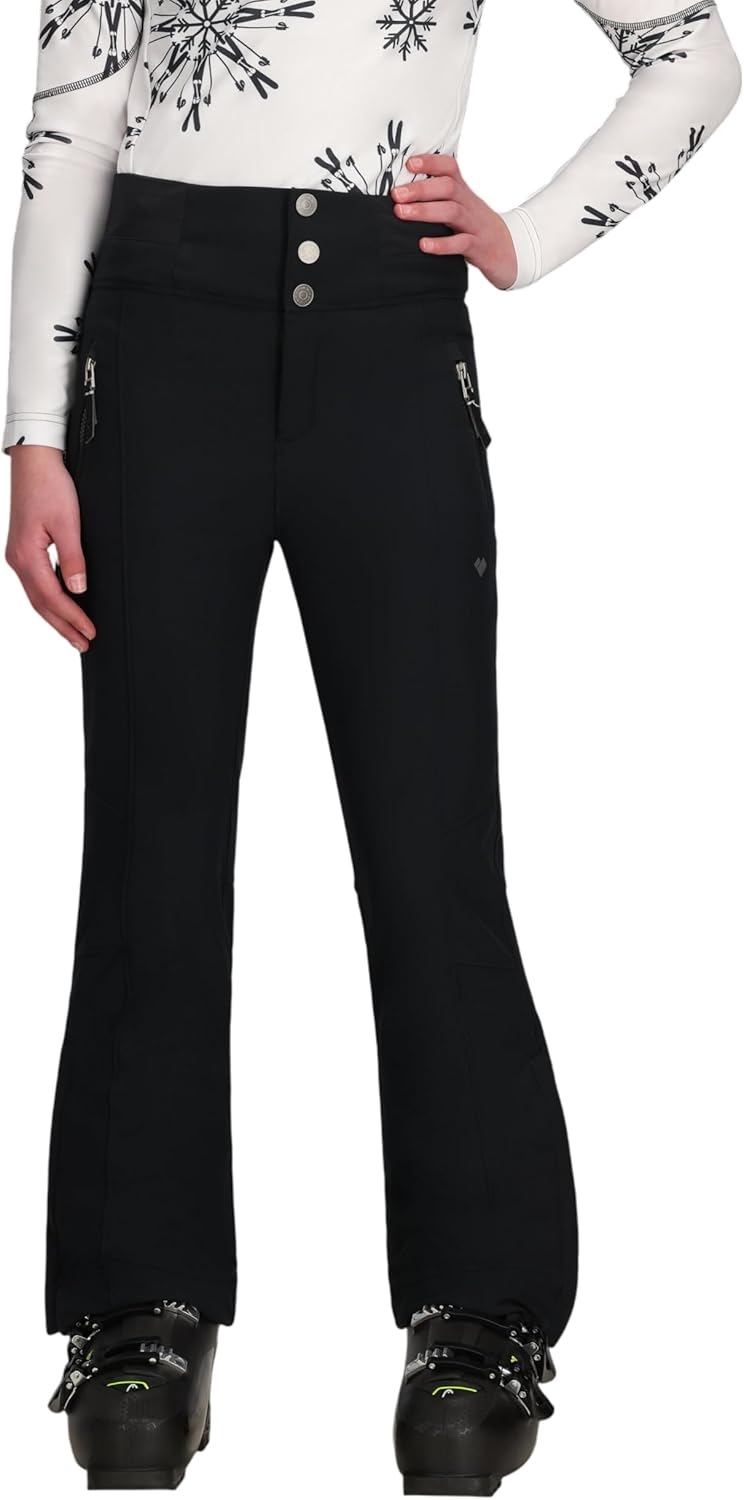 

Зимние брюки Obermeyer Girls Jolie Softshell, утепленные и водонепроницаемые, с системой продленного ношения, Black