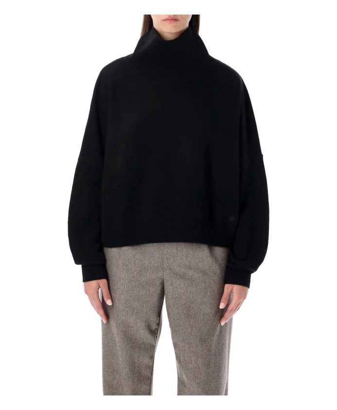 

Черный вязаный пуловер AW25 Luke Loulou Studio, черный