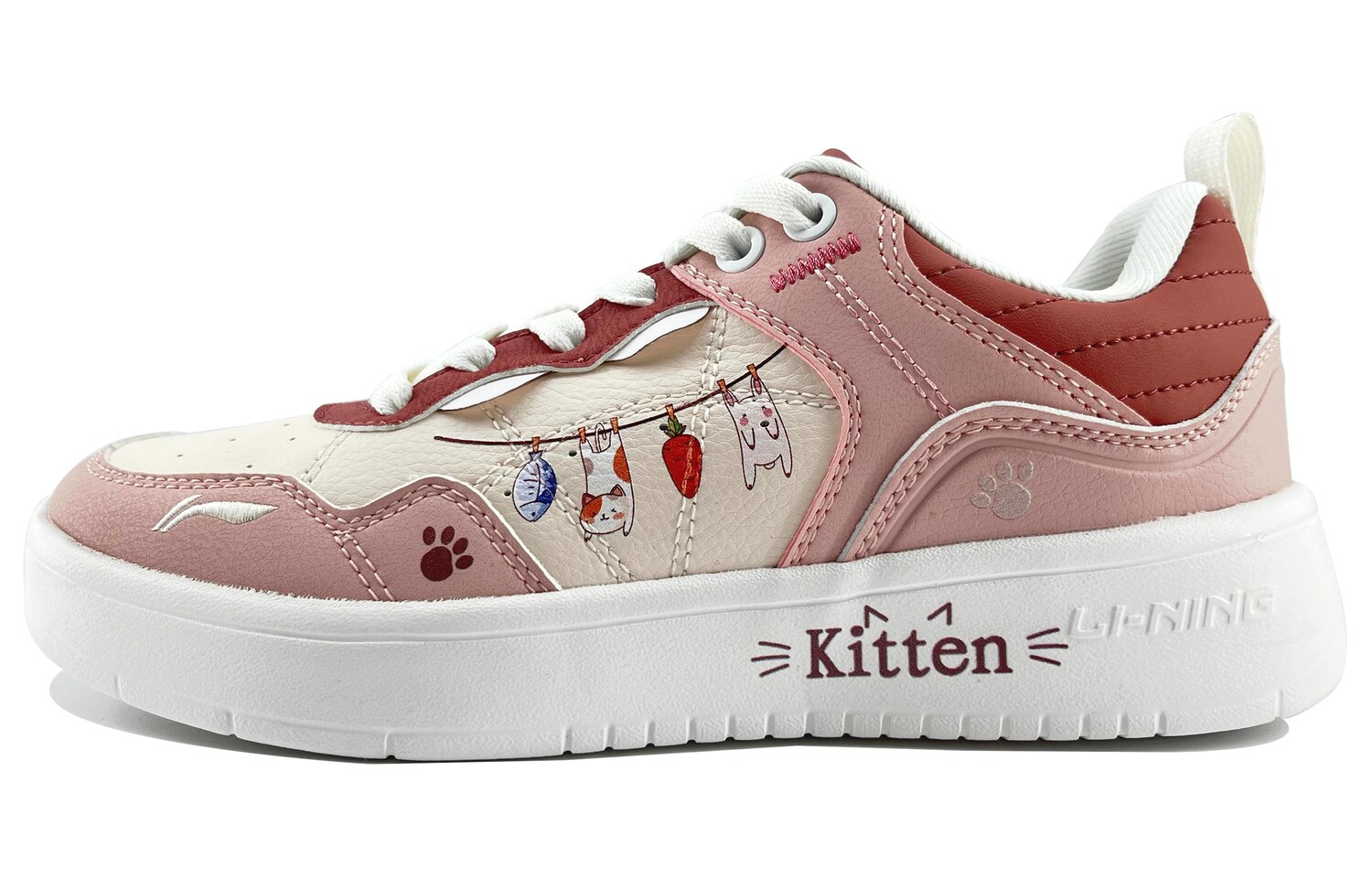 

Кроссовки LINING Skateboard Shoes Women's Low-Top White, Белый, Кроссовки LINING Skateboard Shoes Women's Low-Top White