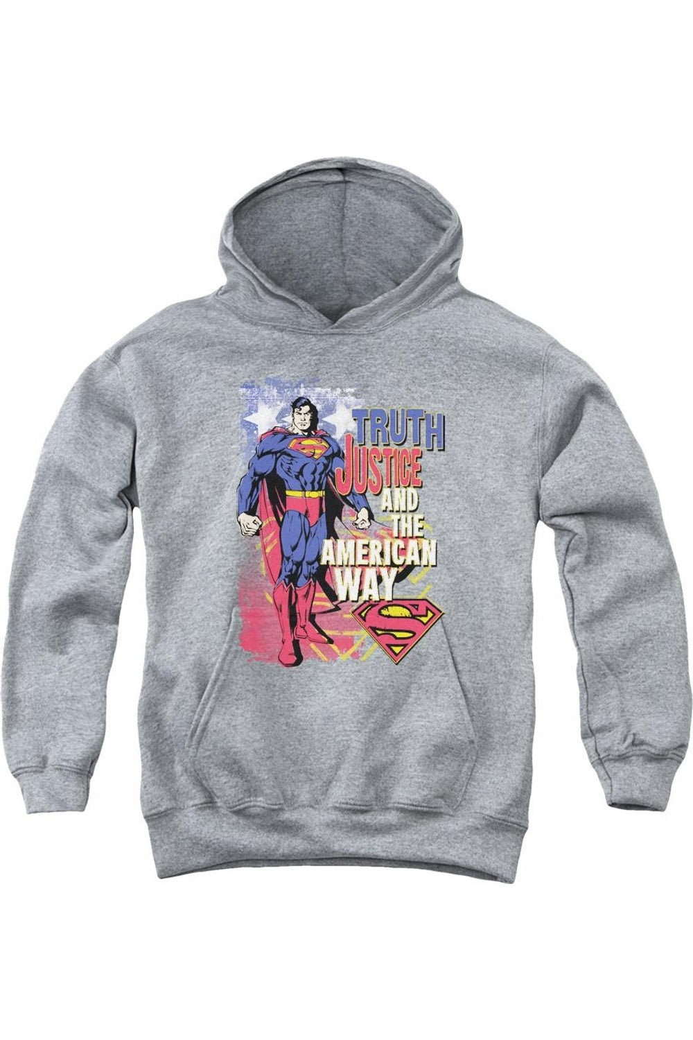 

Супермен: Истина, Справедливость, Юность Толстовка с капюшоном Gildan, Athletic Heather