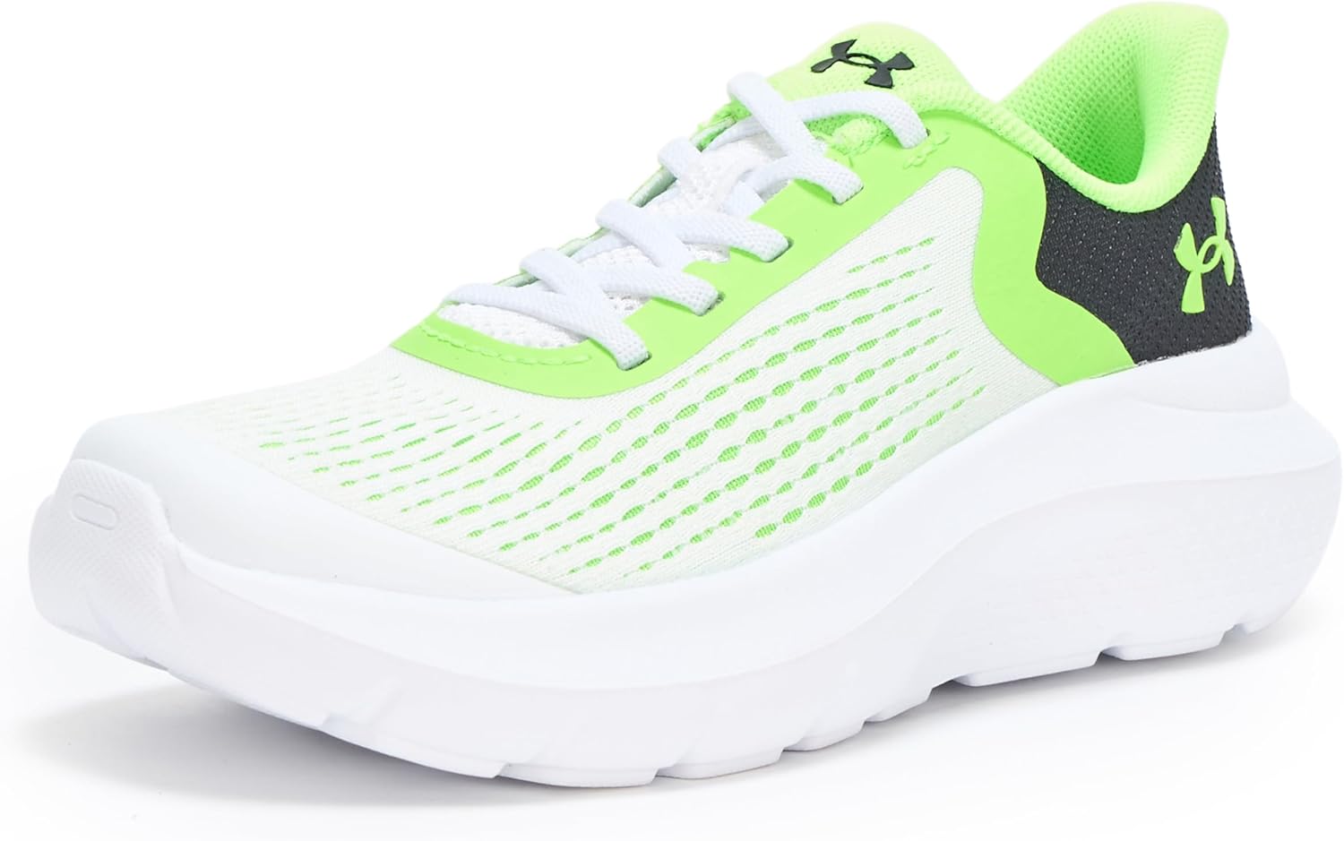 

Кроссовки Under Armour Boys Pre School Rogue 4 с альтернативной шнуровкой, белый/черный/зеленый