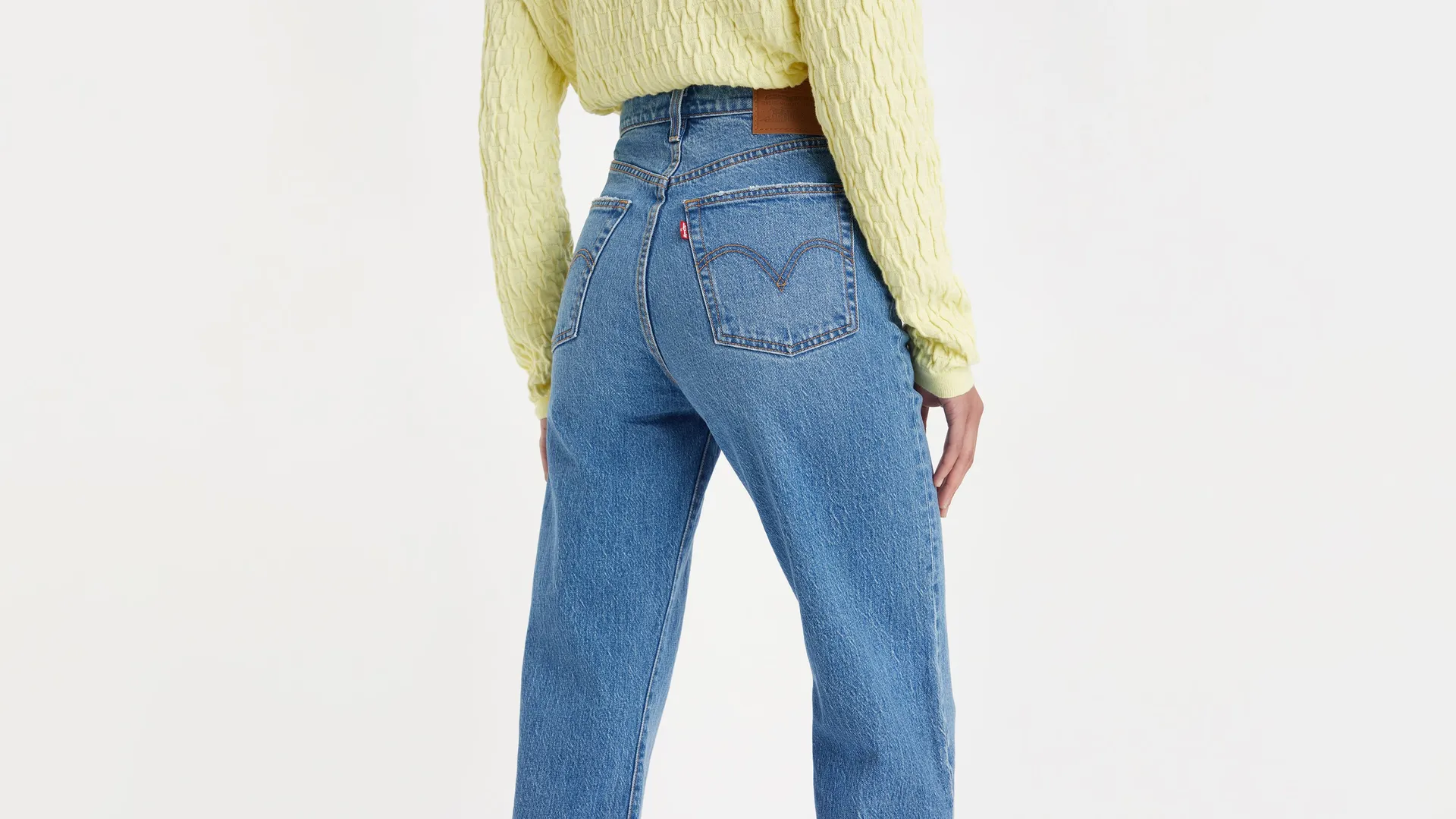 Прямые женские джинсы с эффектом реберной клетки Levi's, коричневый — фото 2