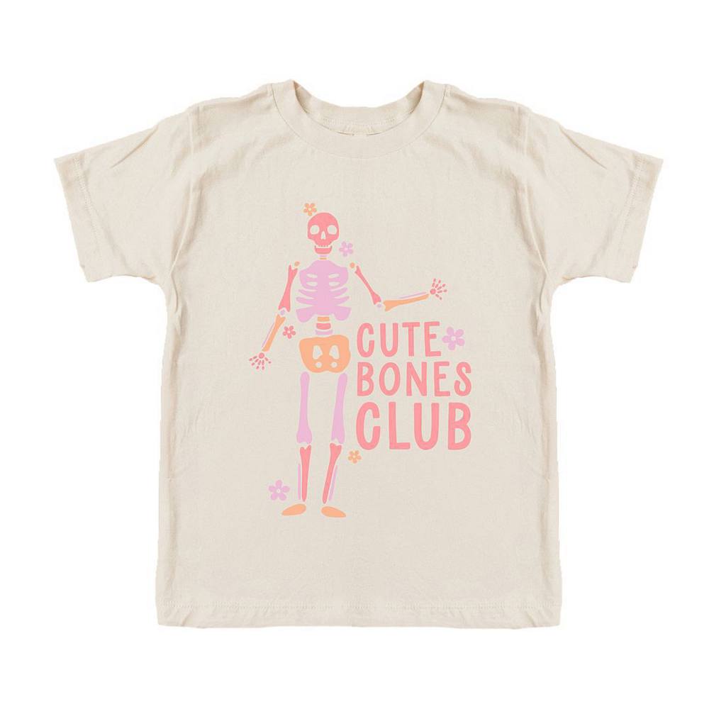 

Футболка с короткими рукавами и рисунком Cute Bones Club для малышей The Juniper Shop, цвет Cream