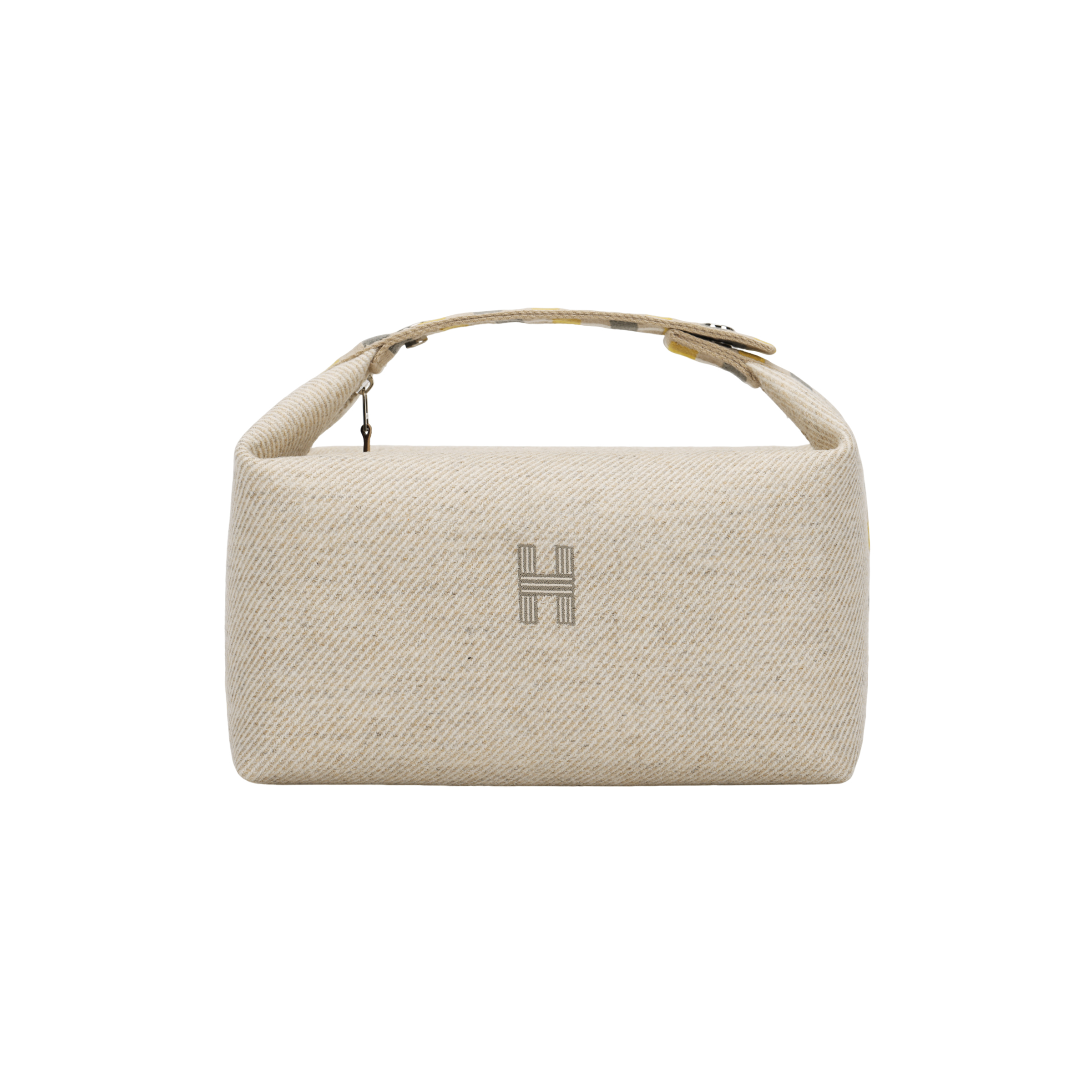 

HERMES Сумка-косметичка из холста унисекс, 01 Blanc Pure White