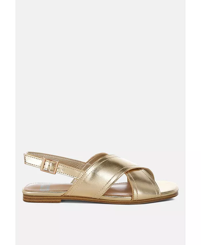 Кроссовки Kanon Metallic Pleather с перекрещивающимися ремешками Rag & Co, золотой — фото 2