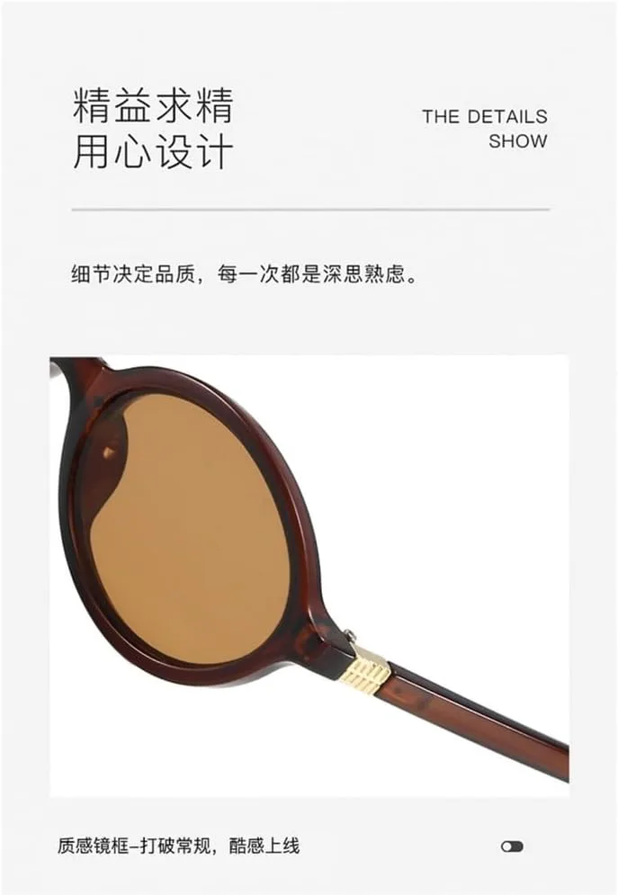 

Модные овальные простые солнцезащитные очки в стиле ретро для женщин, маленькая оправа, для поездок на работу, солнцезащитные очки UV400 UJNHGQ, Black Yellow