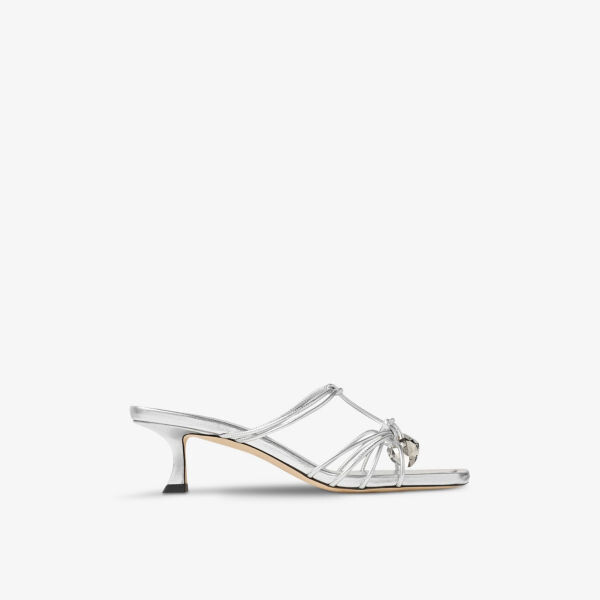 

Мюли из кожи с ремешками Jemma Jimmy Choo, серебряный