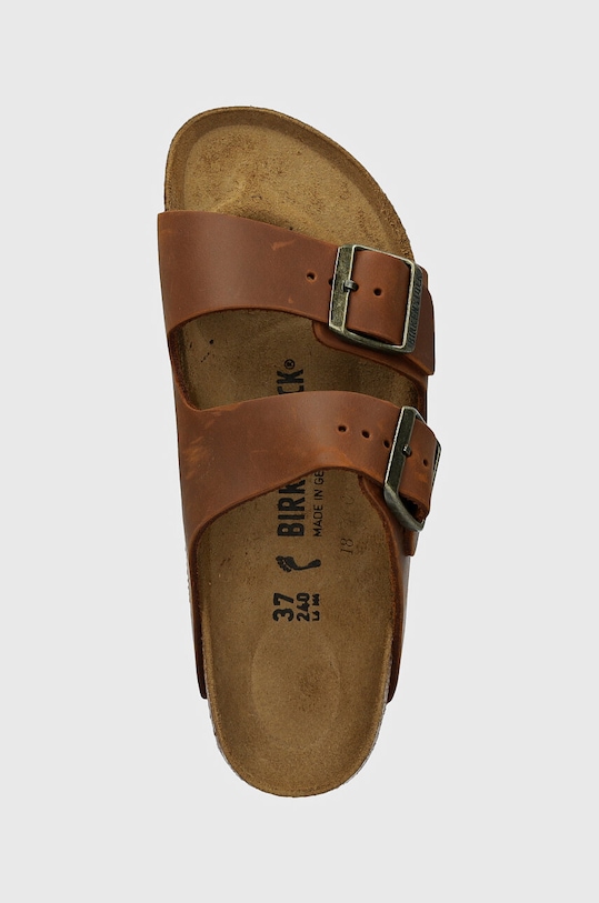 Кожаные сандалии Arizona Birkenstock, коричневый — фото 4