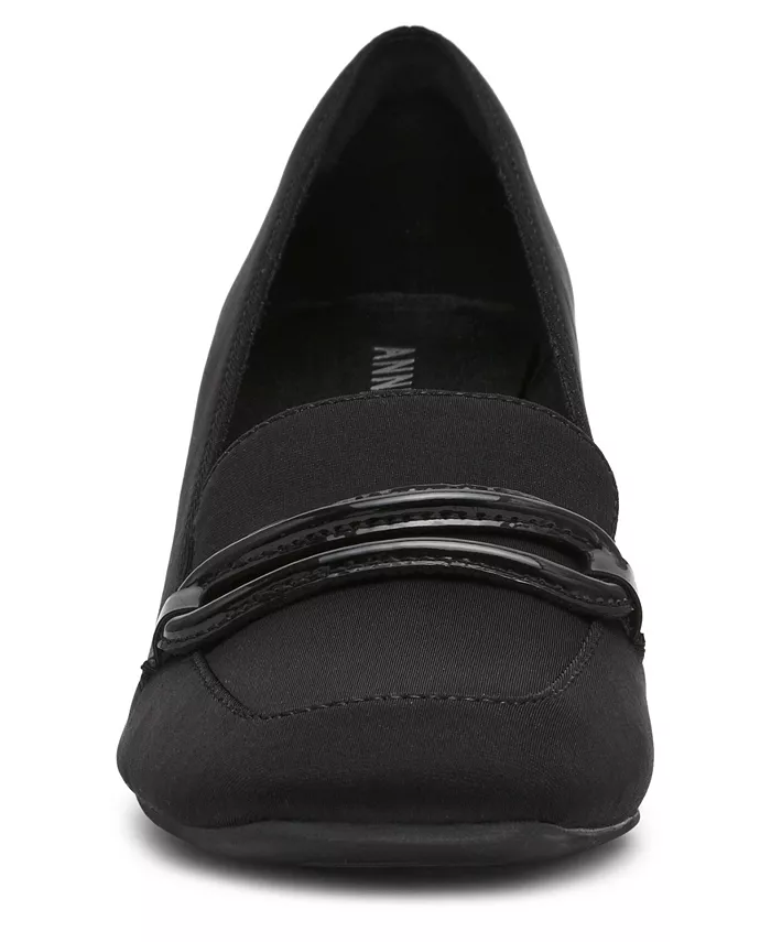 Женские туфли-лодочки Toni Stretch Block Heel Tailored Anne Klein, черный — фото 4