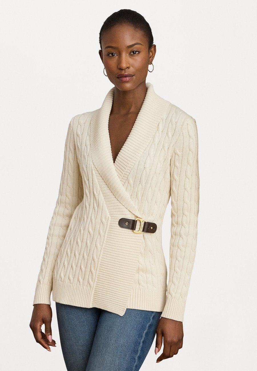 

Кардиган Lauren Ralph Lauren BUCKLED COTTON SWEATER, Mascarpone Cream/Off-White
