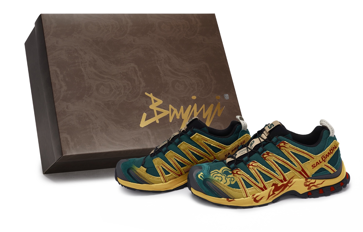 

SALOMON Кроссовки для бега XA PRO 3D Cushioning Support Low top Unisex Red Green Gold