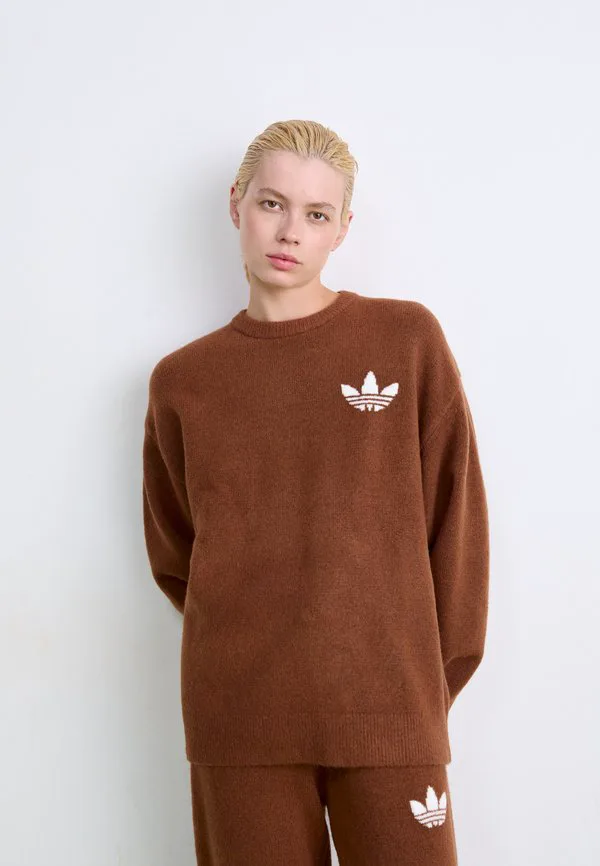 Вязаный джемпер Adidas Originals, Preloved Brown — фото 4