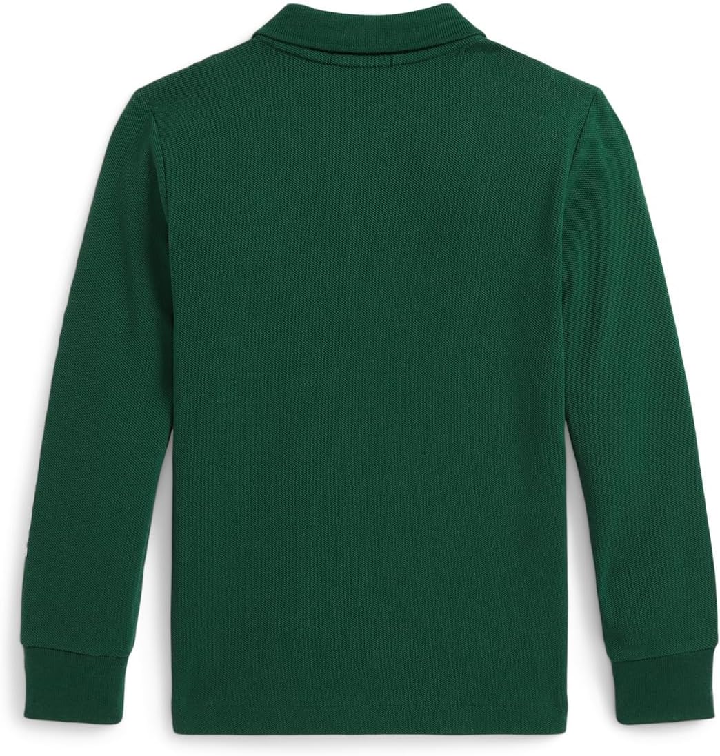 Поло Polo Ralph Lauren Kids Logo Cotton Mesh Polo Shirt, цвет New Forest — фото 2